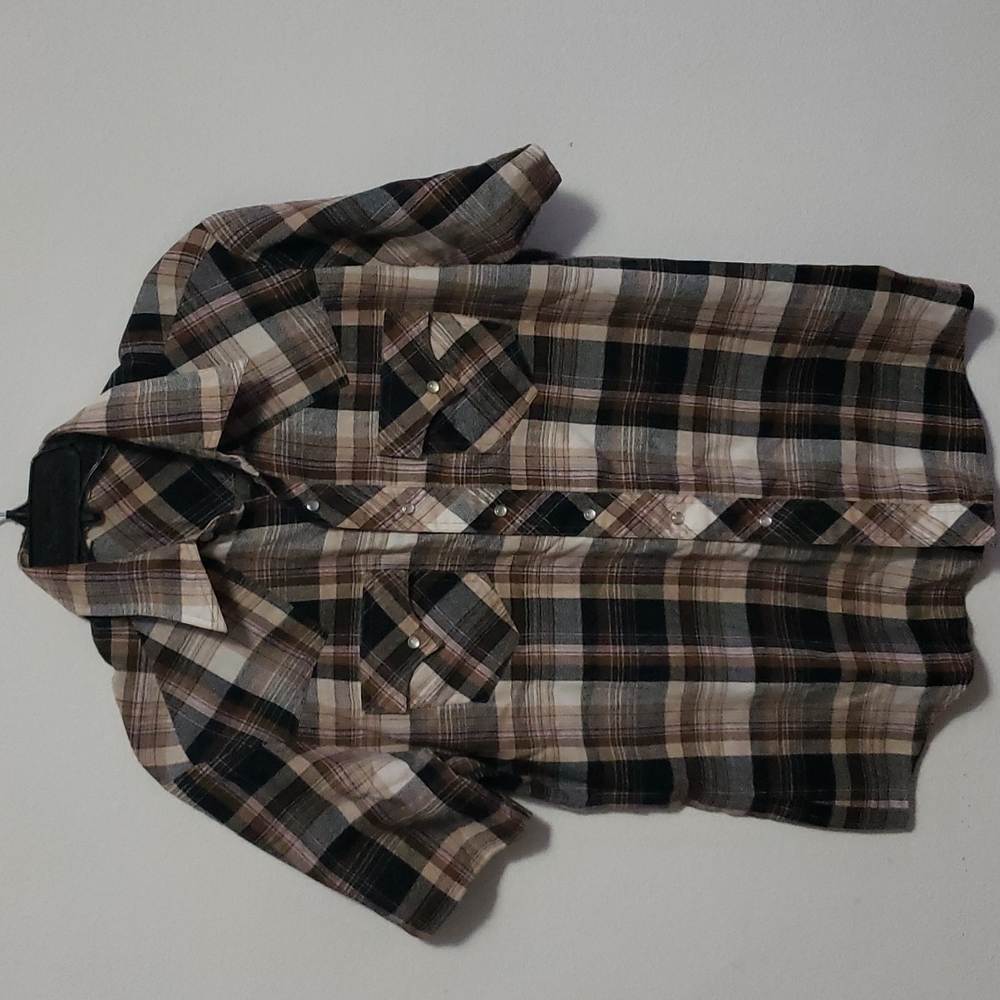 Western Chambray Men's SS Shirt Size L